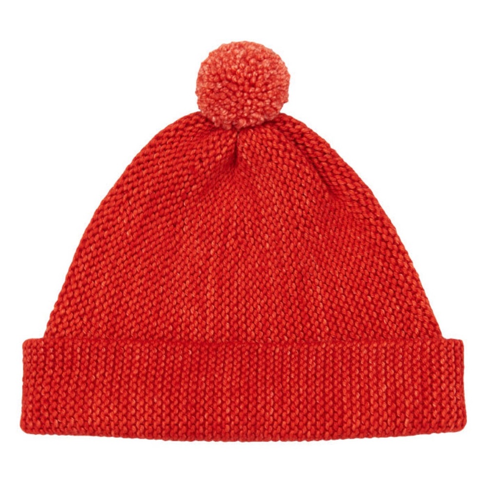 *ISO ONLY* Misha and Puff Garter Hat in Flame Child size
